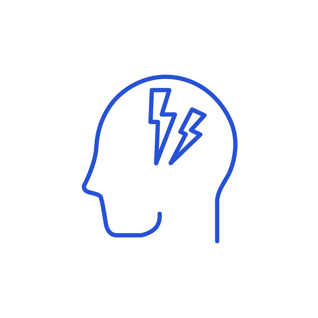 Experiencing fewer intense thoughts (Gamma brain waves)